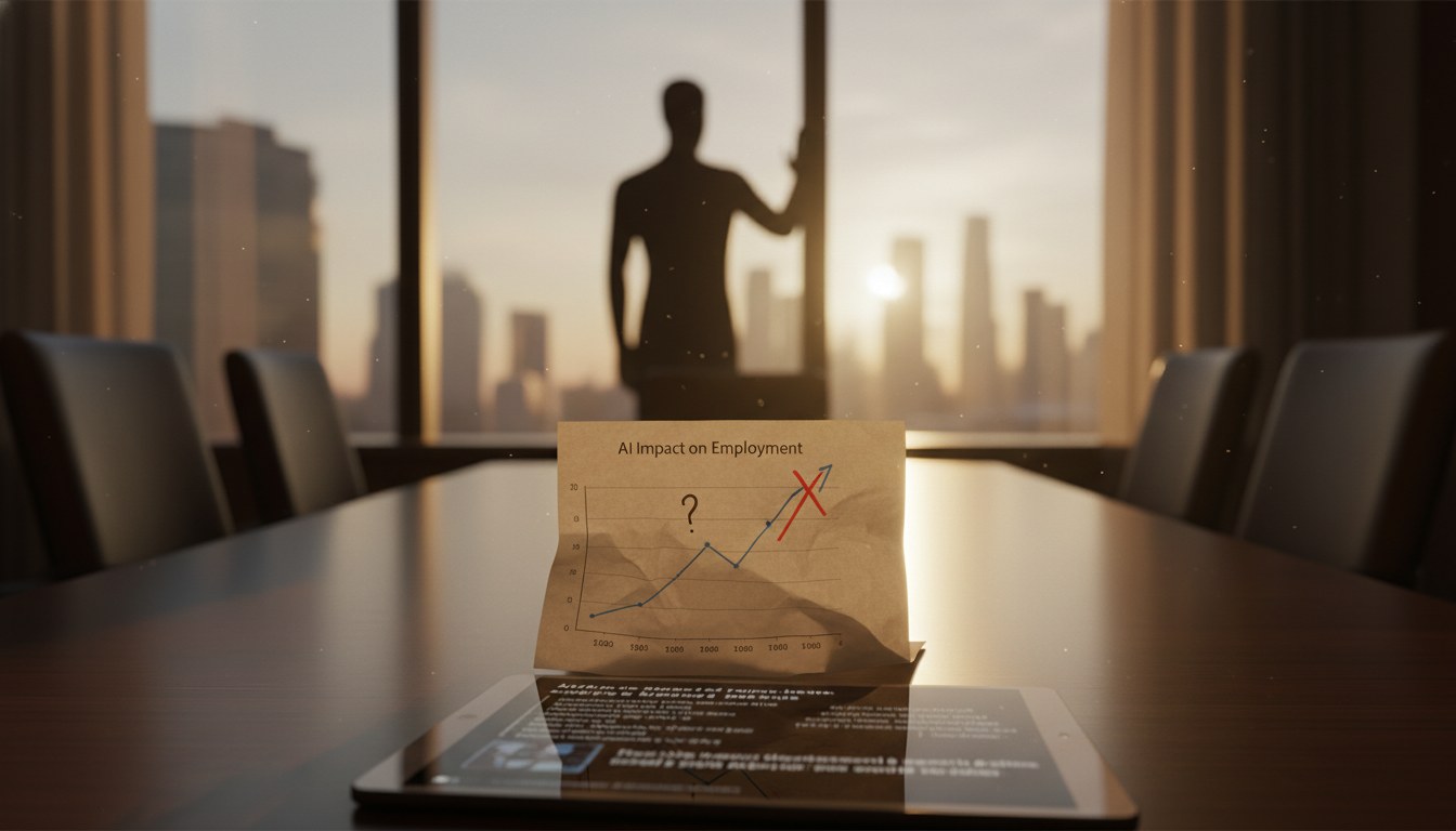 Economic charts illustrating AI automation impact on labor markets