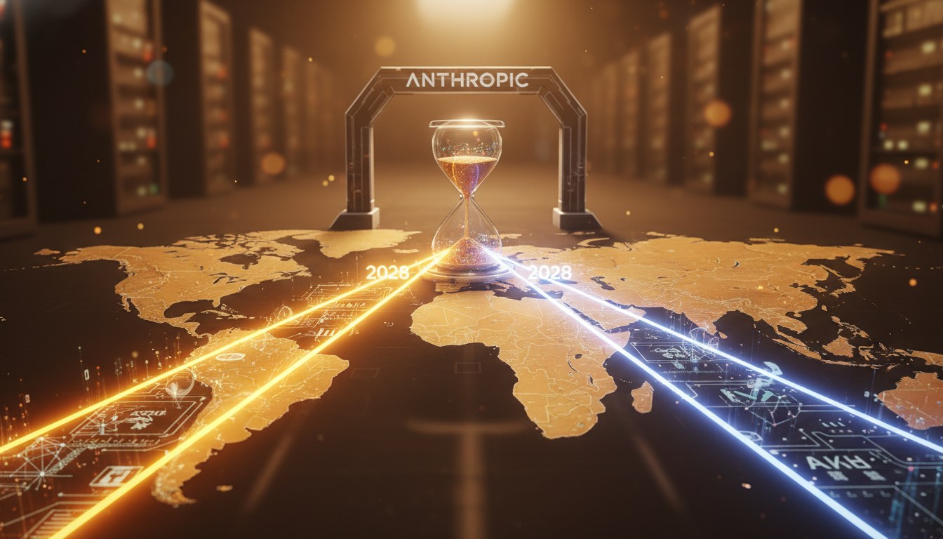 Global map illustrating US-China AI competition with investor network connections highlighted
