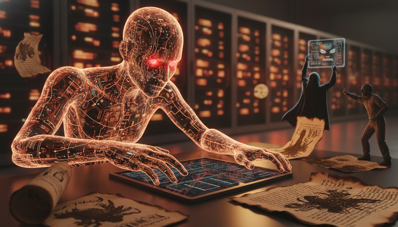 Research document and diagrams representing AI alignment training principles